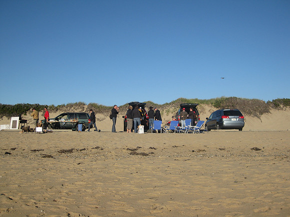 The camp on the beach.