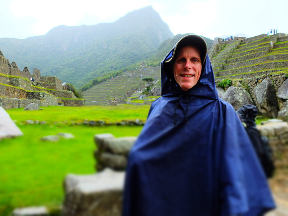 Mark and his blue poncho.