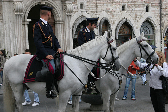 The President Was in Perugia Even the Horses Were on Alert