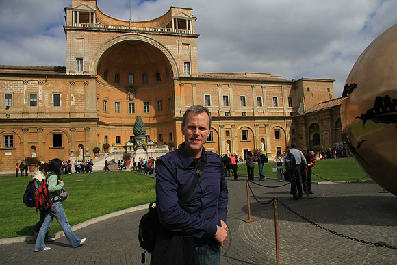 Mark in the Vatican Museum Courtyard