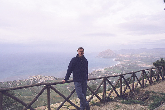 Looking down from Erice toward the north coast of Sicily.