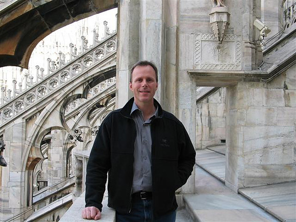 Mark on Milan Duomo Roof