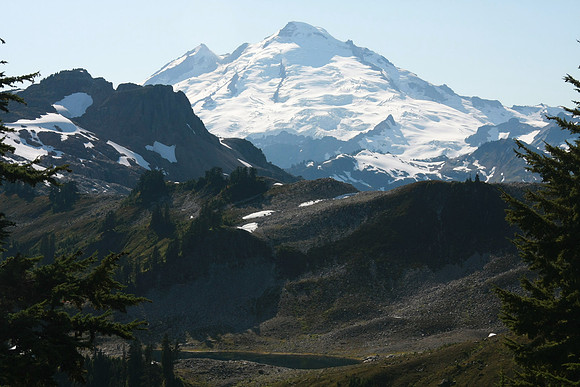 Heading back. Another view of Mt. Baker.