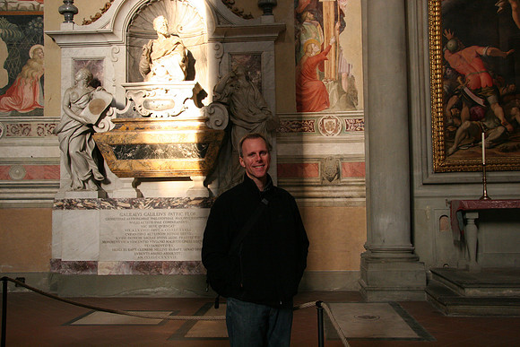 In front of Galileo's tomb