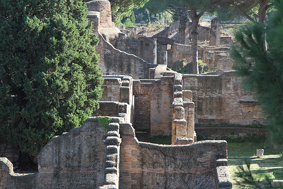 View of walls and ruins.