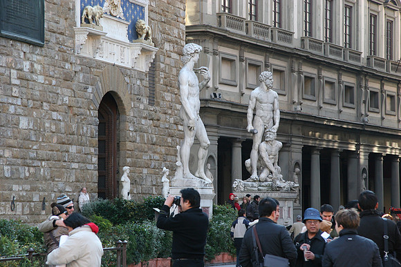 The entrance to the Palazzo Vecchio