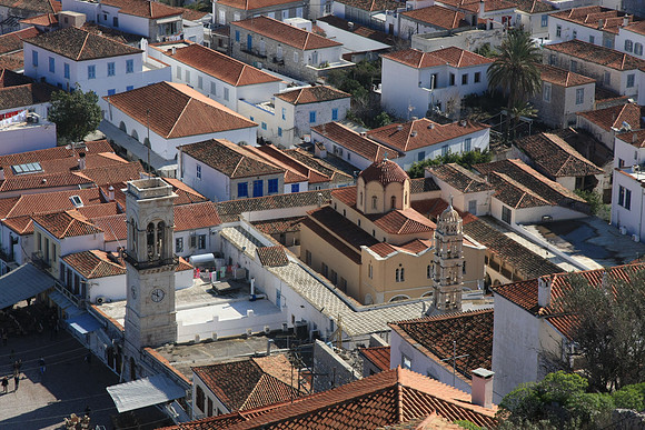 View down over the Belltower on the waterfront
