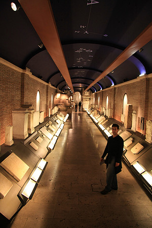 The passage way under the plazza connecting the museums
