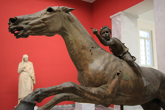 Jockey of Artemision, bronze, circa 140BC discovered in the same Roman shipwreck at Cape Artemision