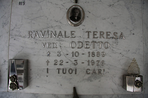 Giacomo Ravinale's sister, Giovanna's mom who with her family, we've had the pleasure of meeting.