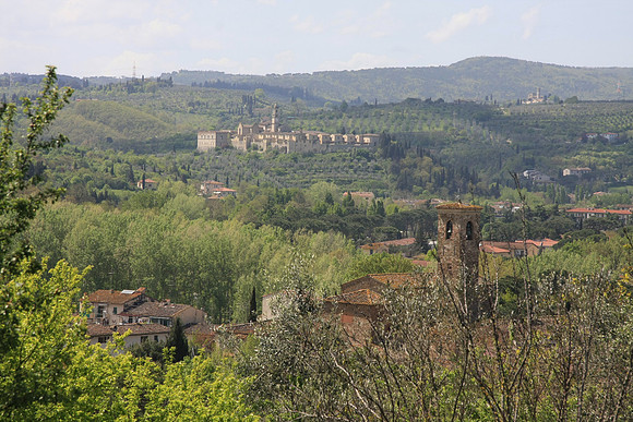 Our destination is in the distance - Certosa del Galluzzo - Monastery