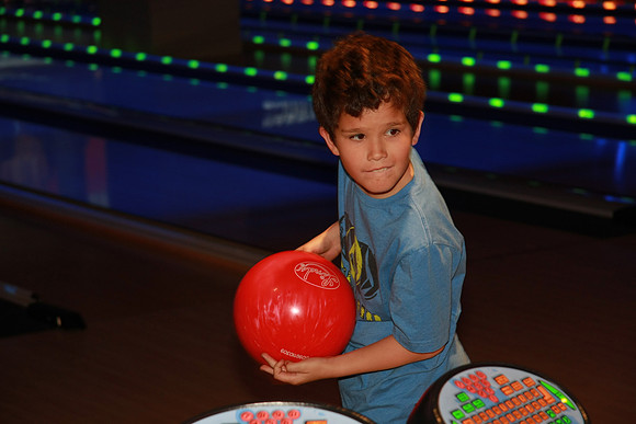 They have bumper guards on the lanes for the kids