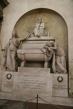 Dante's tomb in Santa Croce