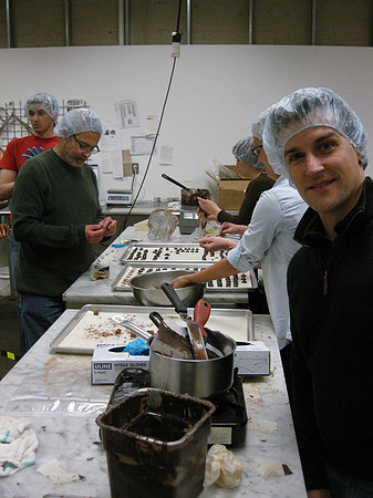 On another chocolate factor tour, this time the confection kitchen