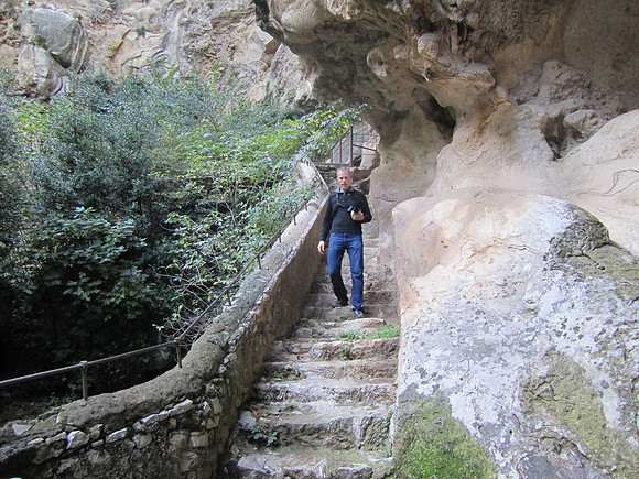 Mark coming down from the Grotta di Nettuno.