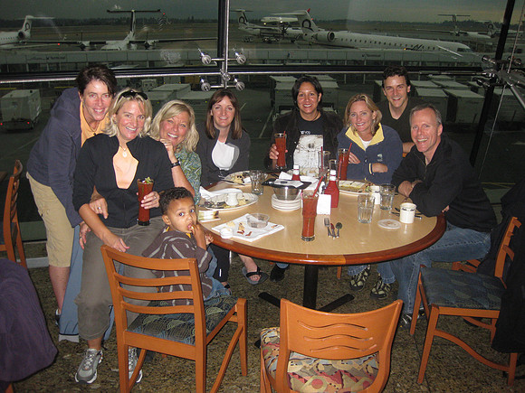 At the airport before leaving.
