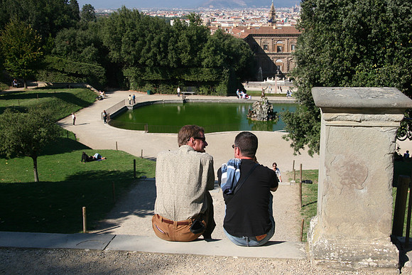 Dennis and Tim taking in the sun