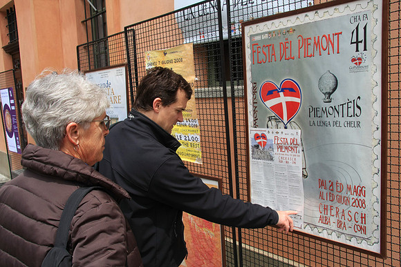 Looking at a Piemontese Cultural Festival Poster