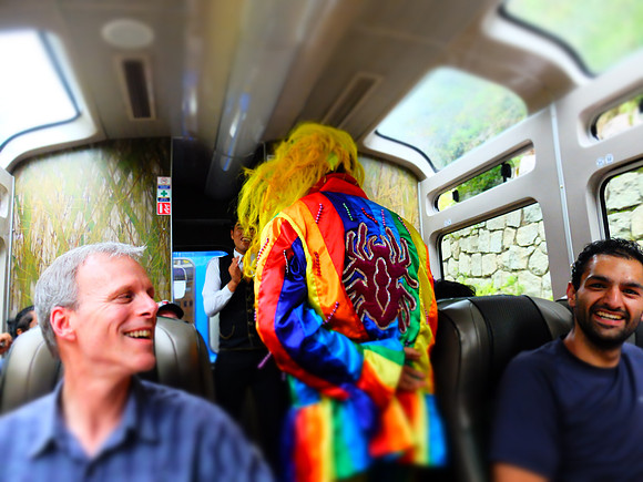 A little show on the train.