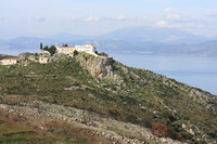 Typical monastery in rocky landscape