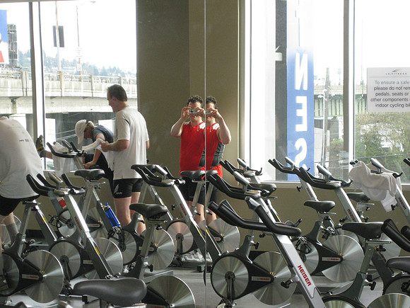 After spin class on a Sunday morning