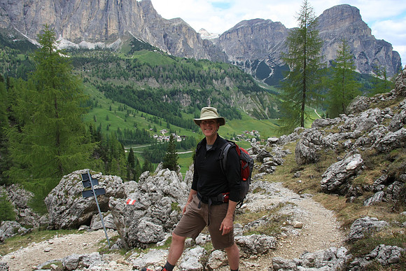 Mark with Sassongher peak in the background