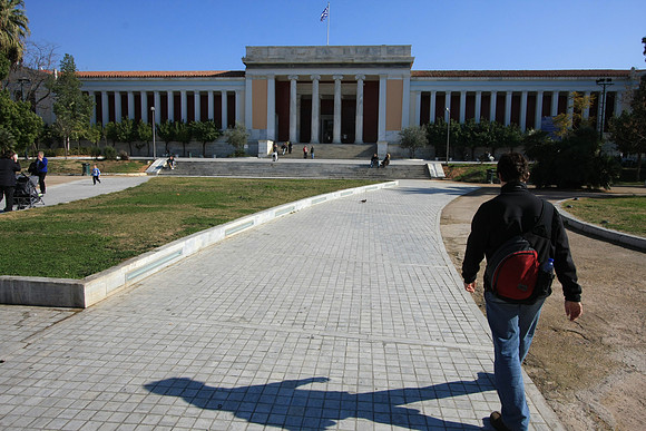 Approaching the National Archaeological Museum - an excellent collection