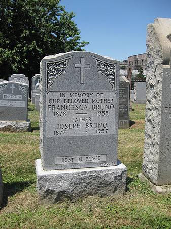 Calvary Cemetery. Bruno plot.