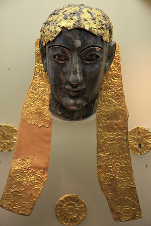 At the museum; In 1939 after major excavations, a surprise find under a paving stone - these statues
