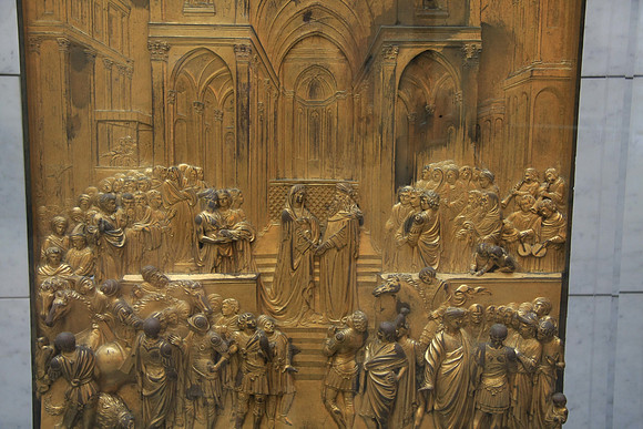 One of the Famous Bronze Doors by Ghiberti