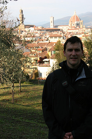 In Vegni Garden looking back on the city