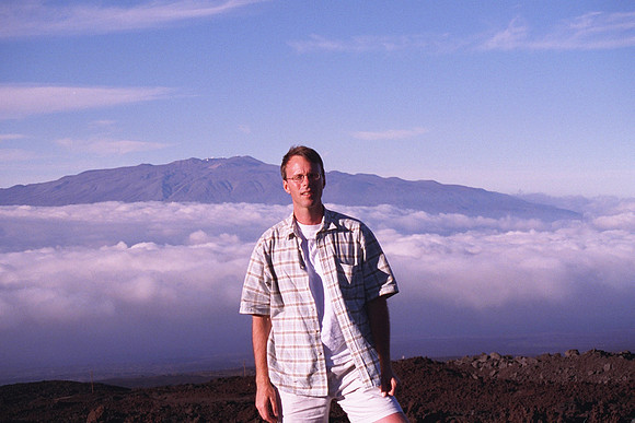On Mauna Loa with Mauna Kea in the background
