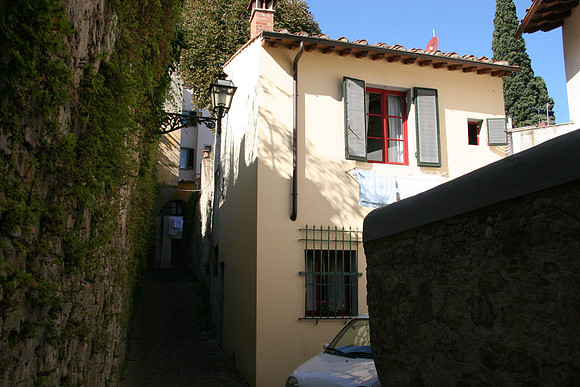 The house looking west