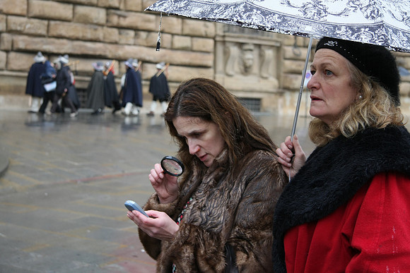 Two proper English ladies as curious as ourselves as to what was supposed to be happening.