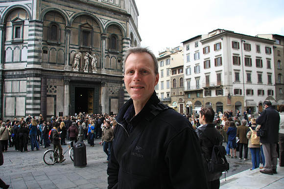 Mark in front of the Baptistery - Some Passing Out of Olive Branches