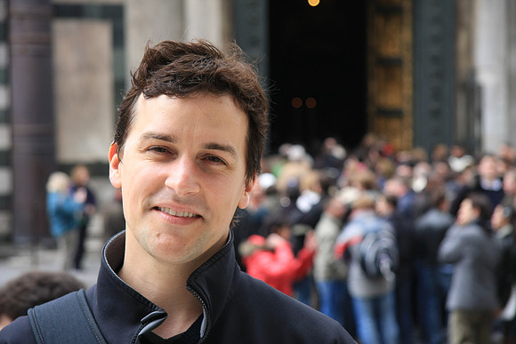 Marc in front of the Baptistery