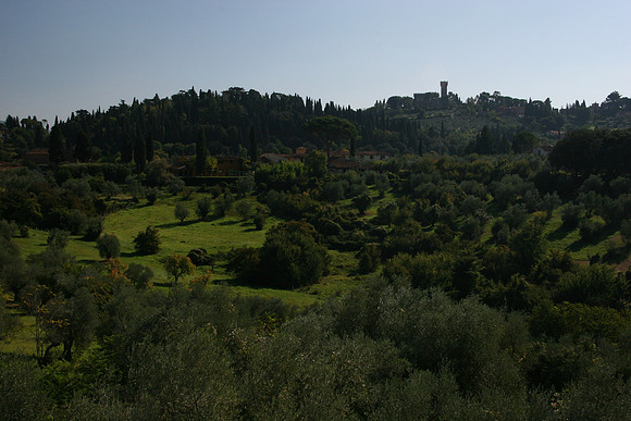 Looking out over countryside south of the city