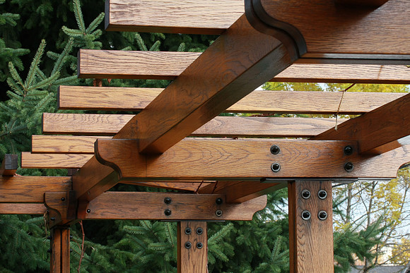 Trellis in process of being refinished.