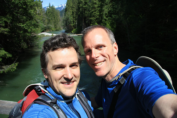 Crossing the creek for the first time