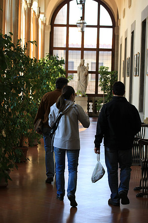 Following the mayor of Arezzo.