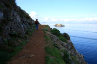 Walking west on the north side of the island
