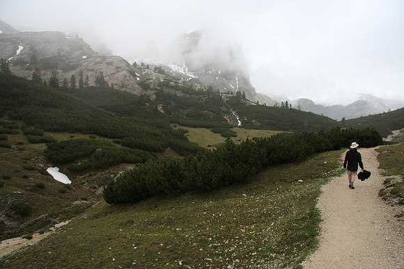 The walk back, about 17 km in total.