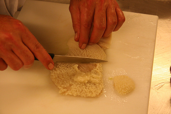 Cleaning cooked tripe