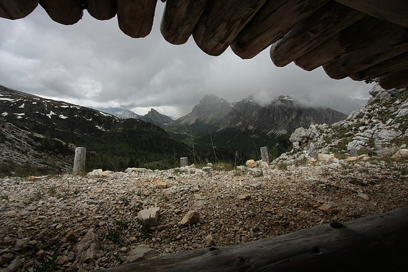 Lookout post keeping tabs of the Austrian side at Falzarego