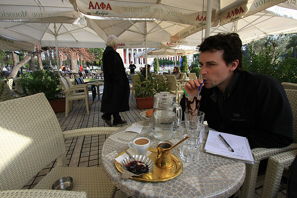 How gauche - a chocolate milkshake