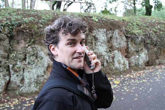 Just starting out on the tour, with audioguide.