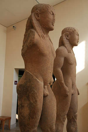 The twins of Argos - they are quite large and in good shape, again found at the site. 6 BC