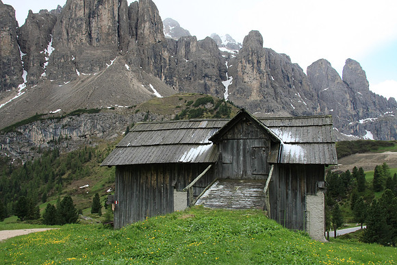 Hay barns have entrance on the backside