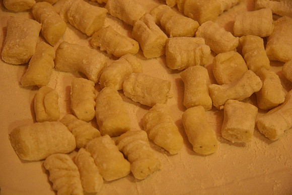 Gnocchi ready for cooking