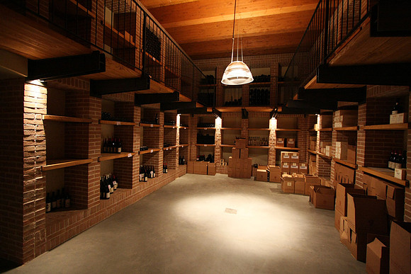 The wine library - again, everything totally underground and hidden
